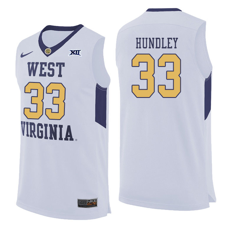 Men #33 Rod Hundley West Virginia Mountaineers College Basketball Jerseys Sale-White